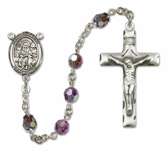 St Germaine Cousin Sterling Silver Rosary - 16 Color Options 8211/0644