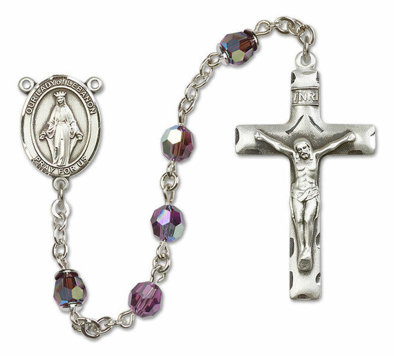 Our Lady of Lebanon Sterling Silver Rosary - 16 Color Options 8229/0644