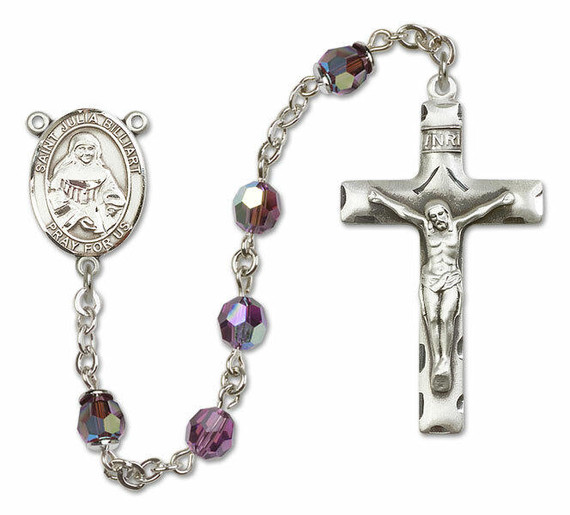 St Julia Billiart Sterling Silver Rosary - 16 Color Options 8267/0644