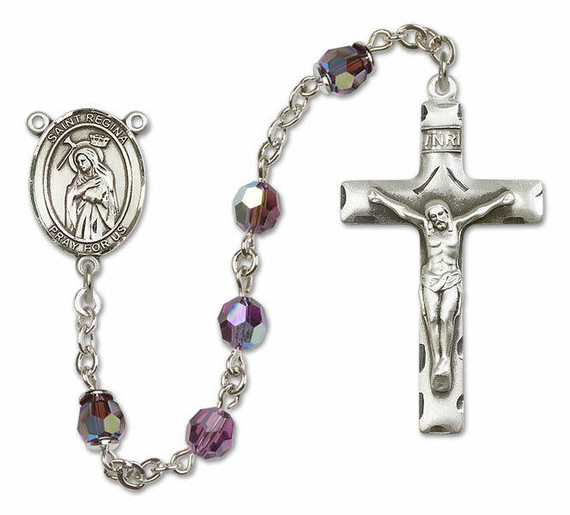 St Regina Sterling Silver Rosary - 16 Color Options 8335/0644