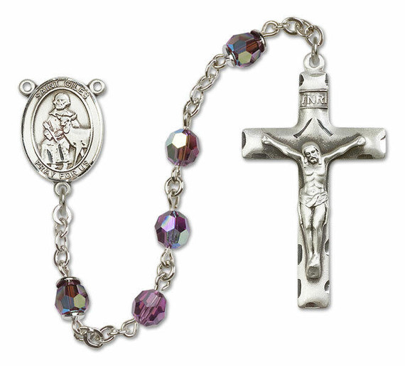 St Giles Sterling Silver Rosary - 16 Color Options 8349/0644