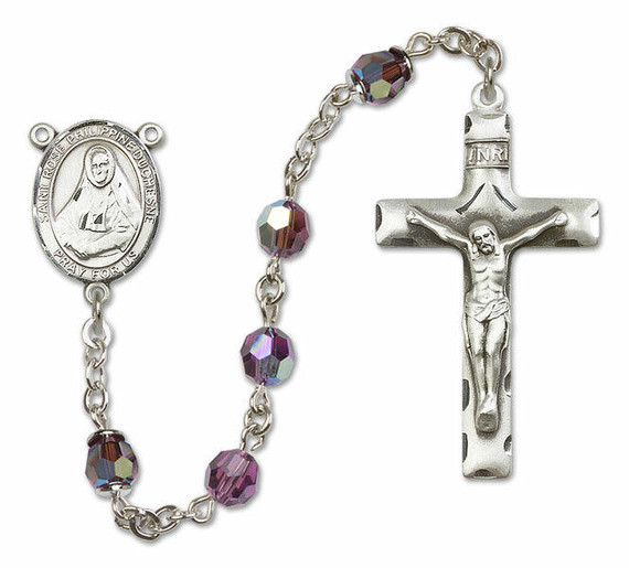 St Rose Philippine Sterling Silver Rosary - 16 Color Options 8371/0644