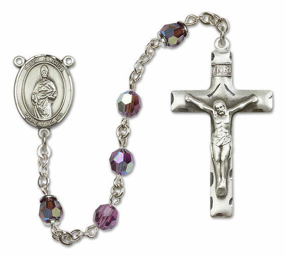 St Eligius Sterling Silver Rosary - 16 Color Options 8402/0644