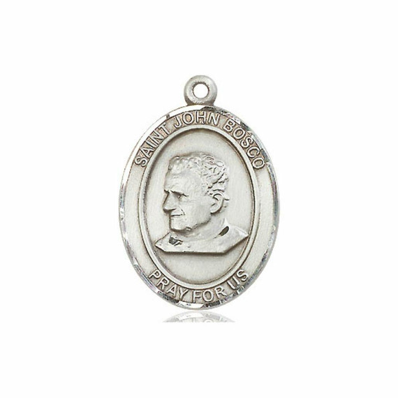 St John Bosco Medal - Sterling Silver Oval Pendant 3 Sizes