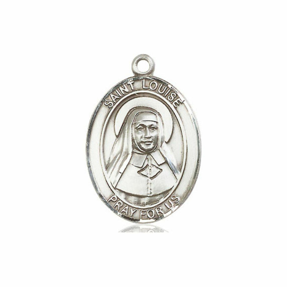 St Louise Medal - Sterling Silver Oval Pendant 3 Sizes