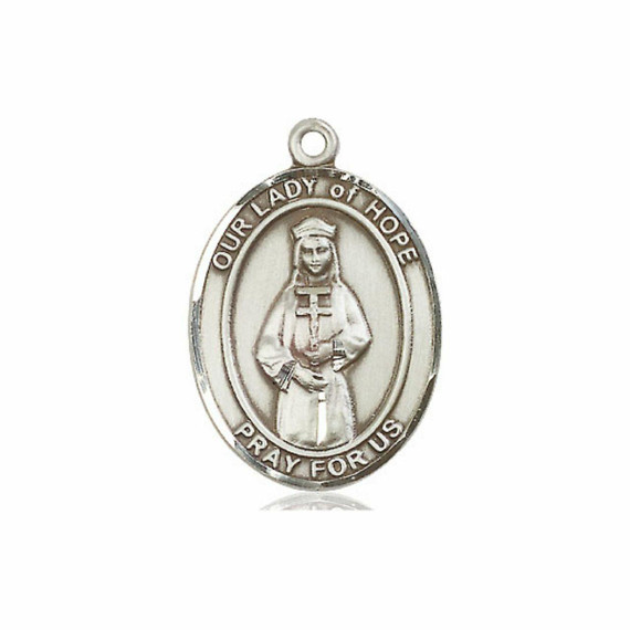 Our Lady of Hope Medal - Sterling Silver Oval Pendant 3 Sizes