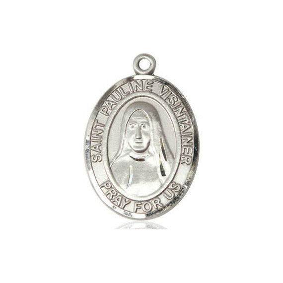 St Pauline Visintainer Medal - Sterling Silver Oval Pendant 3 Sizes