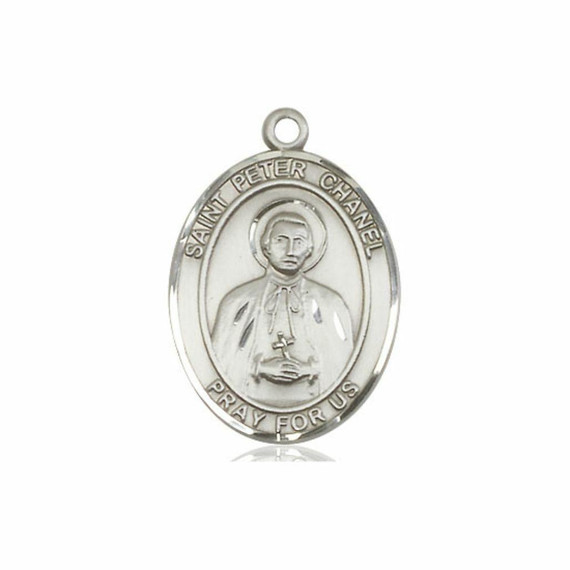 St Peter Chanel Medal - Sterling Silver Oval Pendant 3 Sizes