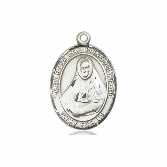 St Rose Philippine Duchesne Medal - Sterling Silver Oval Pendant 3 Sizes