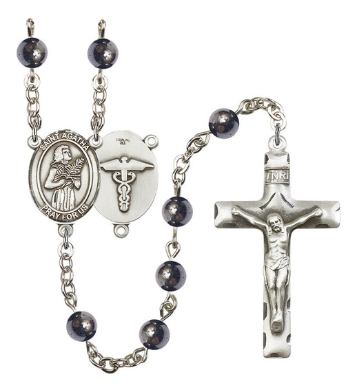 St Agatha/Nurse Rosary - 7 Bead Options 8003SS9