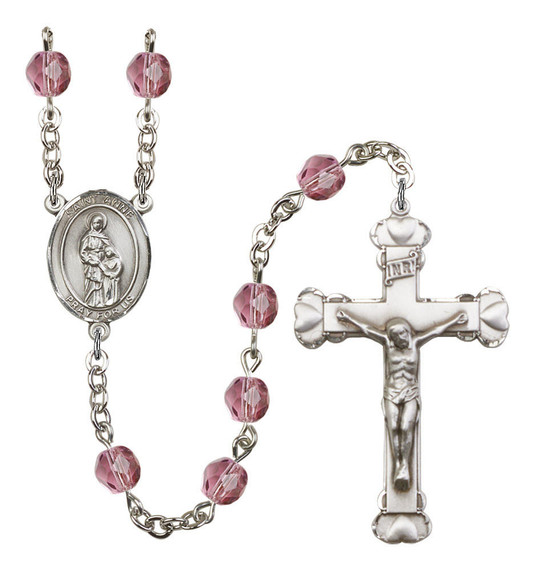 St Anne Rosary - 6MM Fire Polished Beads 8374SS