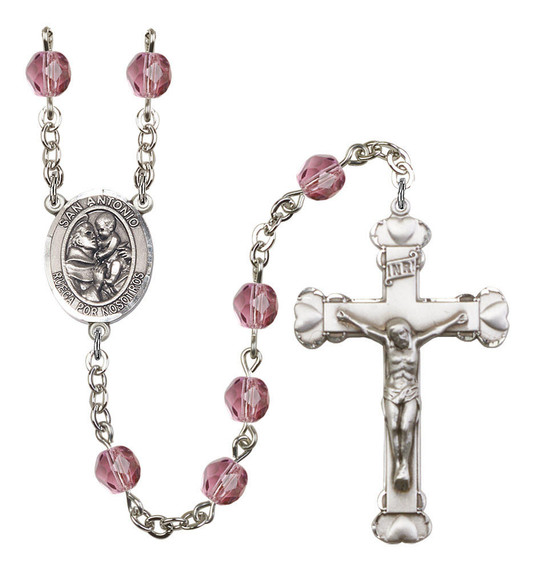 San Antonio Rosary - 6MM Fire Polished Beads 8004SPSS