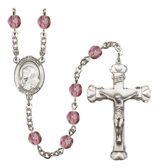 St Bruno Rosary - 6MM Fire Polished Beads 8270SS