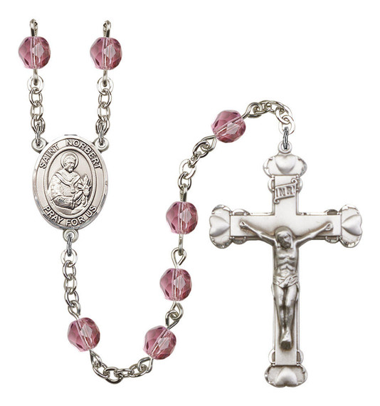 St Norbert of Xanten Rosary - 6MM Fire Polished Beads 8447SS