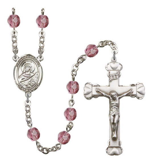 St Perpetua Rosary - 6MM Fire Polished Beads 8272SS