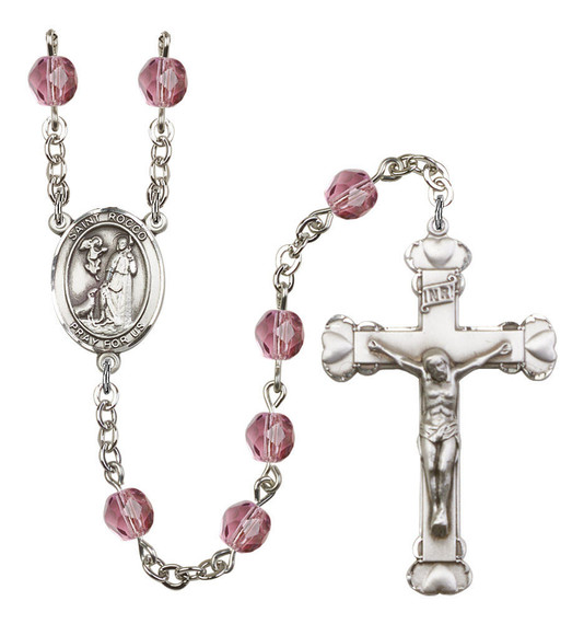 St Rocco Rosary - 6MM Fire Polished Beads 8377SS