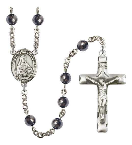 Our Lady of The Railroad Rosary - 7 Bead Options 8247SS