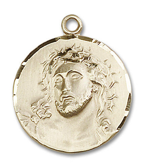 Ecce Homo Medal - 14kt Gold 3/4 x 3/4 Round Pendant 0154