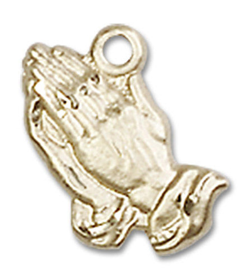 Praying Hands Pendant - 14kt Gold 3/8 x 3/8 0220