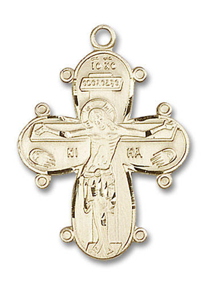 Large Christine of Denmark Cross Pendant - 14kt Gold 1 1/8 x 3/4 0264