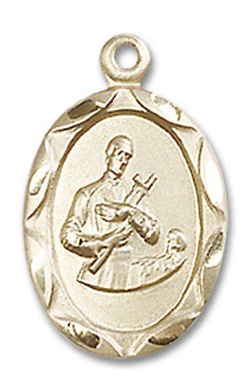 St Gerard Medal - 14kt Gold 3/4 x 3/8 Pendant 0612G