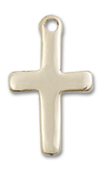 Simple Cross Pendant Charm - 14kt Gold 1006