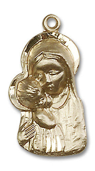 Madonna and Child Pendant - 14kt Gold 7/8 x 1/2 1612