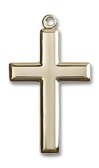 Extra Large Simple Cross Pendant - 14kt Gold 1 3/8 x 3/4 2192