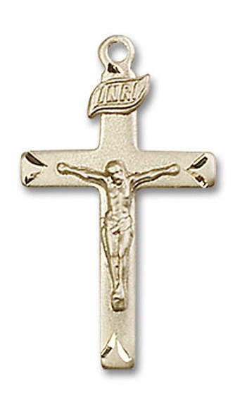 Crucifix Pendant - 14kt Gold 7/8 x 1/2 5668