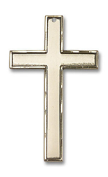 Extra Large Simple Cross Pendant - 14kt Gold 1 3/4 x 1 5736
