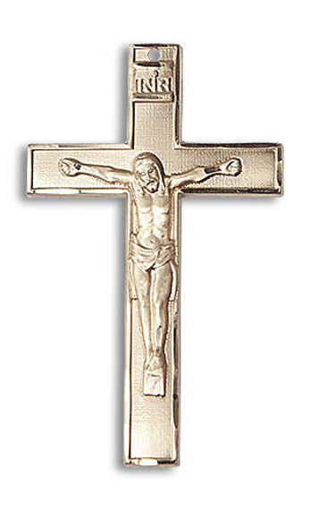 Extra Large Crucifix Pendant - 14kt Gold 1 3/4 x 1 5739