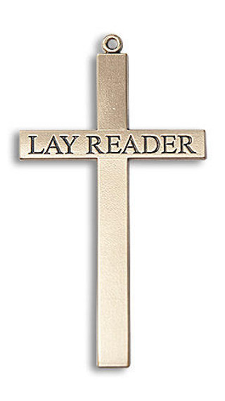Lay Reader Cross Pendant - 14kt Gold 2 5/8 x 1 3/8 5958