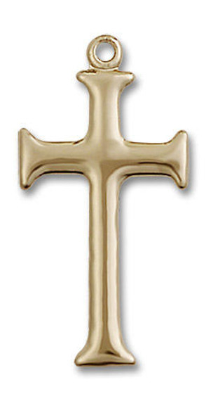 Large St John Large Cross Pendant - 14kt Gold 1 x 1/2 6008