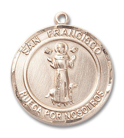 San Francisco Medal - 14kt Gold Round Pendant 2 Sizes