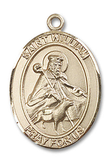 St William Medal - 14kt Gold Oval Pendant 3 Sizes