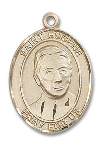 St Eugene De Mazenod Medal - 14kt Gold Oval Pendant 3 Sizes