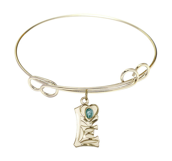 Miraculous Double Loop Bangle Bracelet - Gold-Filled Charm 5901GF