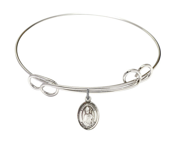 St Dennis Double Loop Bangle Bracelet - Sterling Silver Charm 9025SS