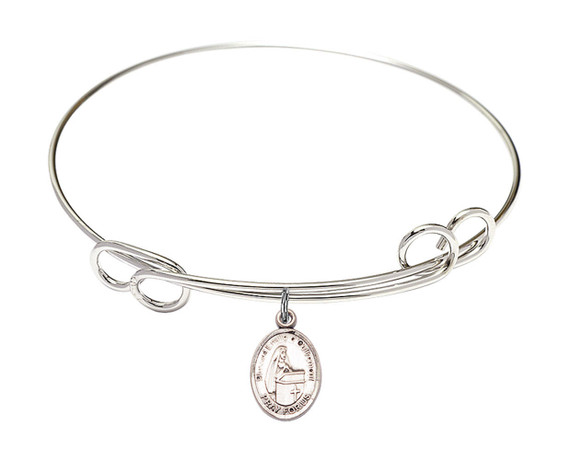 Blessed Emilee Doultremont Double Loop Bangle Bracelet - Sterling Silver Charm 9390SS