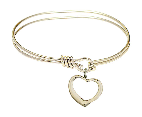 Heart Eye Hook Bangle Bracelet - Gold-Filled Charm 4208GF