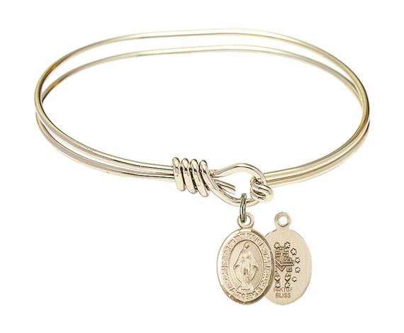 Miraculous Eye Hook Bangle Bracelet - Gold-Filled Charm 9078GF