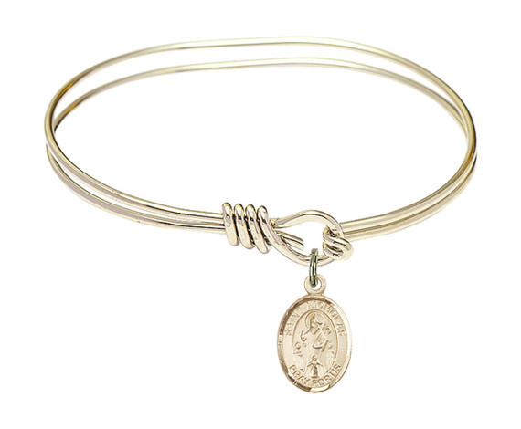 St Nicholas Eye Hook Bangle Bracelet - Gold-Filled Charm 9080GF