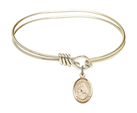 St Madonna Del Ghisallo Eye Hook Bangle Bracelet - Gold-Filled Charm 9203GF