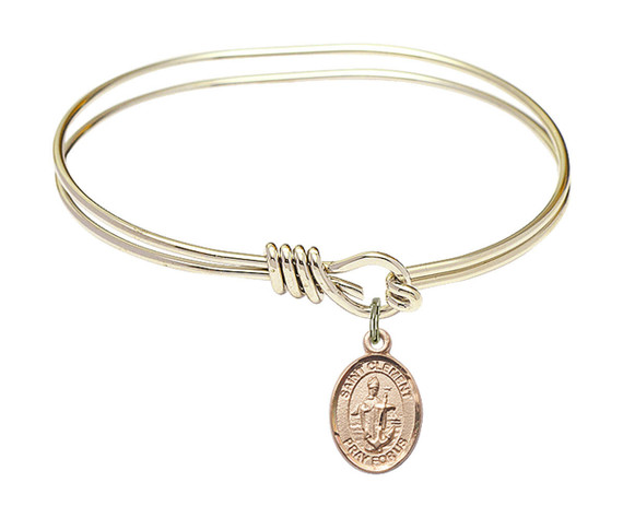 St Clement Eye Hook Bangle Bracelet - Gold-Filled Charm 9340GF