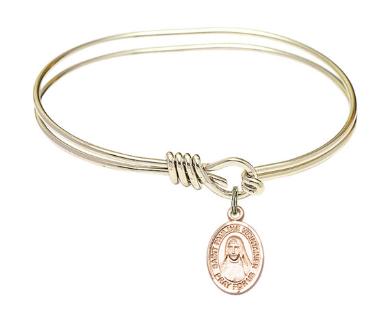 St Pauline Visintainer Eye Hook Bangle Bracelet - Gold-Filled Charm 9391GF