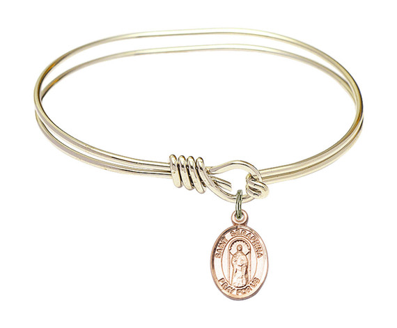 St Seraphina Eye Hook Bangle Bracelet - Gold-Filled Charm 9405GF