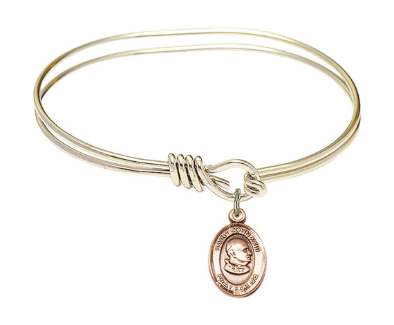 St John XXIII Eye Hook Bangle Bracelet - Gold-Filled Charm 9455GF