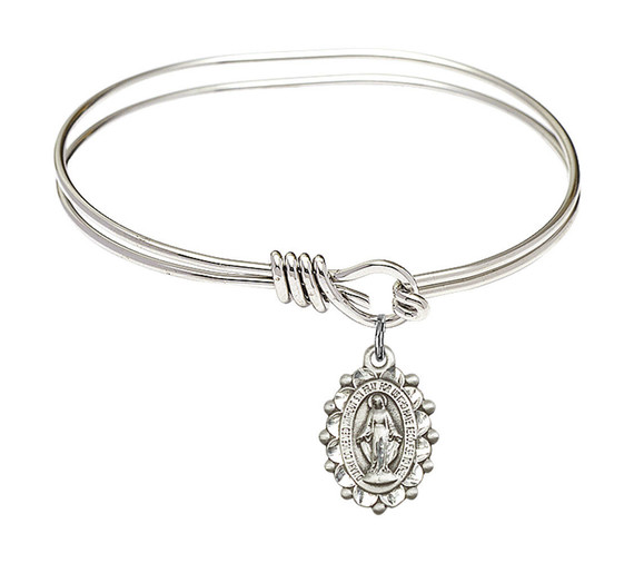 Miraculous Eye Hook Bangle Bracelet - Sterling Silver Charm 6040SS