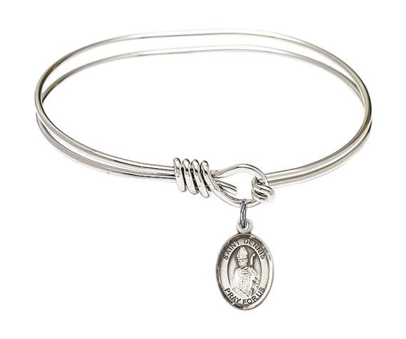 St Dennis Eye Hook Bangle Bracelet - Sterling Silver Charm 9025SS