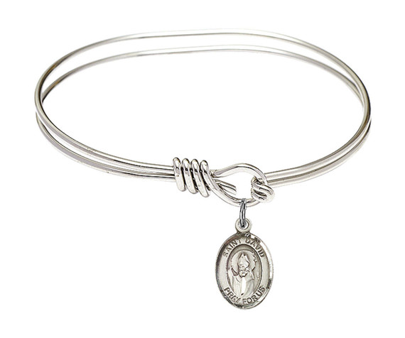 St David of Wales Eye Hook Bangle Bracelet - Sterling Silver Charm 9027SS